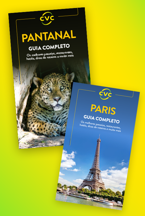 capas dos e-books de Pantanal e Paris feitos para a CVC