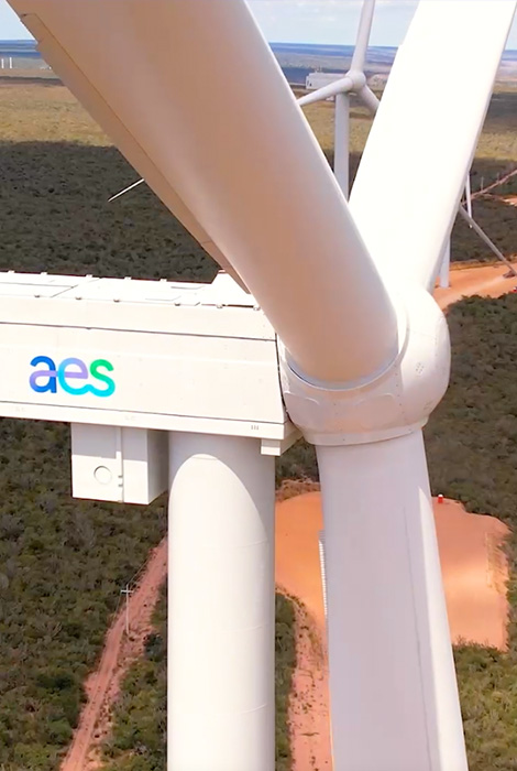 foto de gerador de energia eólica da AES Brasil